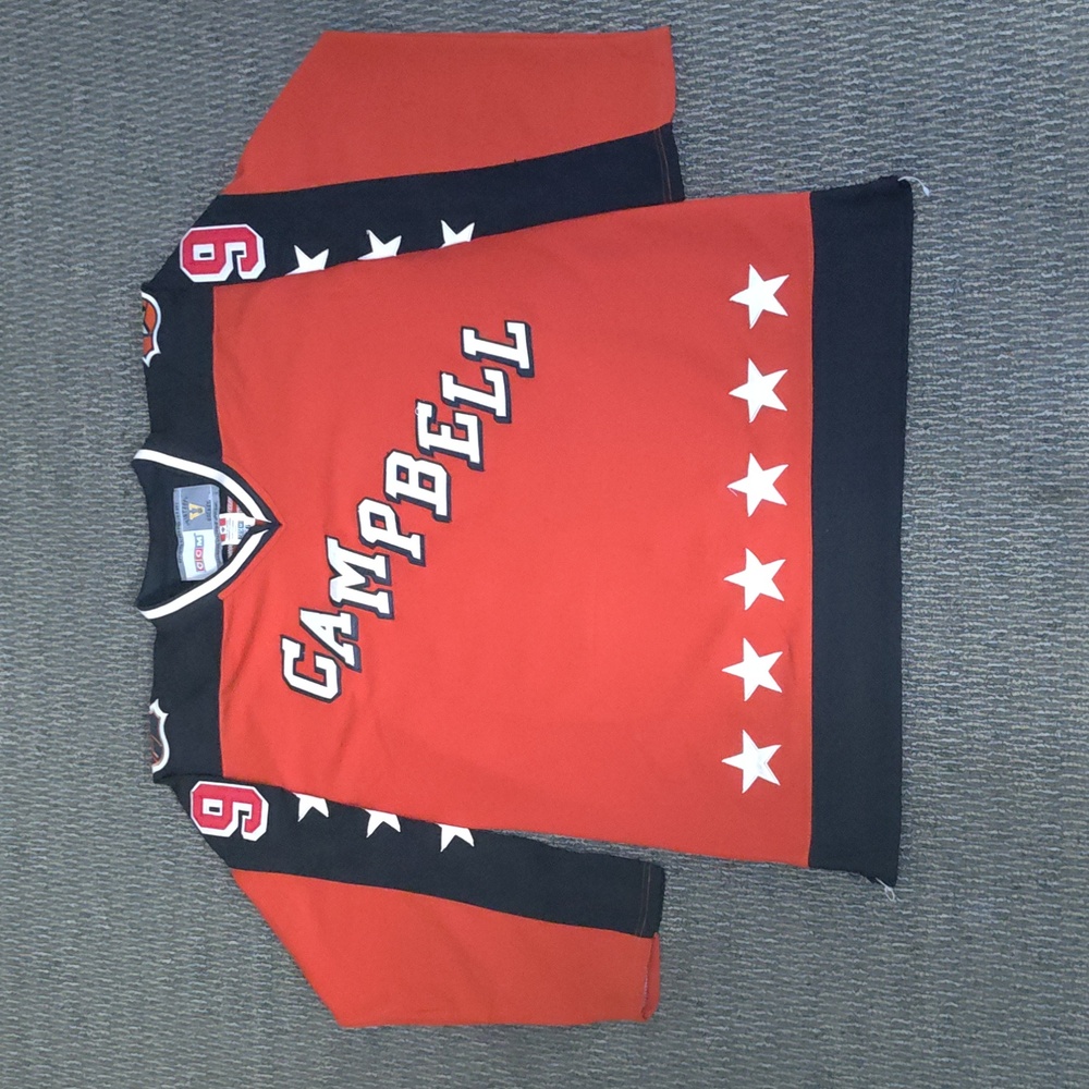 CCM Campbell All Star Game Wayne Gretzky#99 Orange Blk Men's Hockey Jersey Sz 56